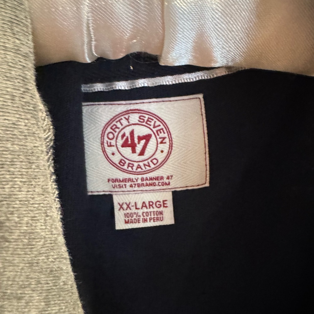 Chicago Bears 47 Brand Navy and Gray Zip-Up Sweater - Picture 3 of 8